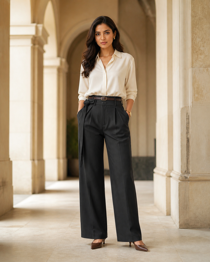 Wide Stance Trouser Baggy Fit — Black