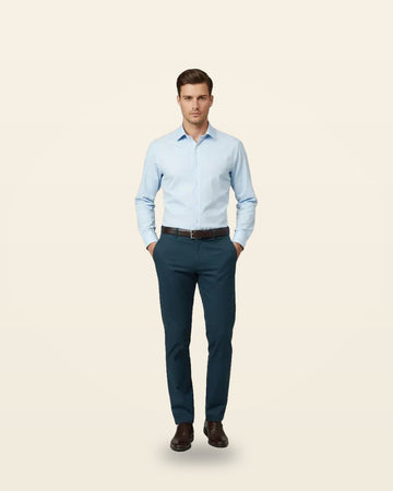 Dark Blue Tailored Trousers