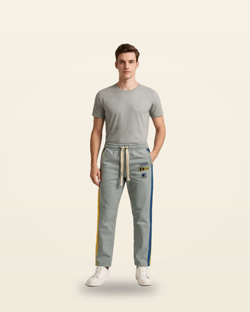 Grey Graphic Joggers Character Print Lower