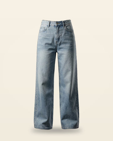 Light Blue Straight-Fit Jeans Relaxed Urban Denim