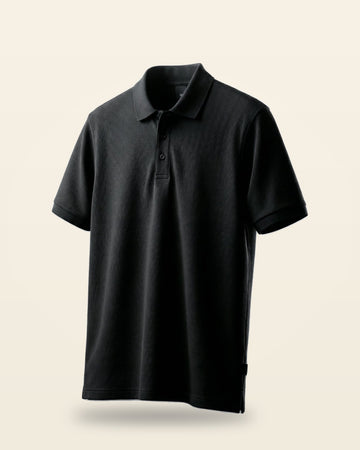 Midnight Core Polo Piqué — Black