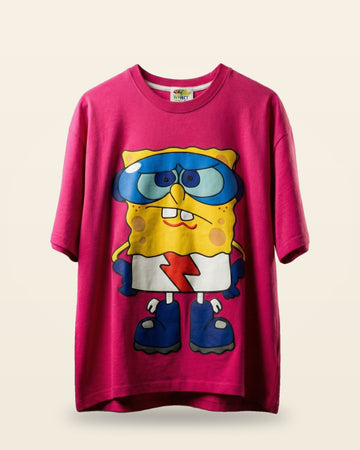 Pink Graphic Oversized Tee Bold Print Design