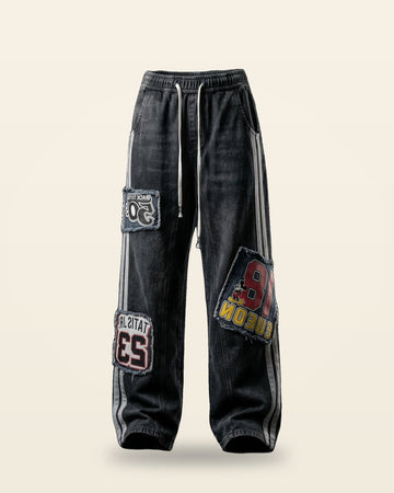 Tapered Joggers Elasticated Lowers — Grey