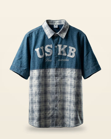 Tear Down Graphic Shirt Oversized Camp Collar Fit