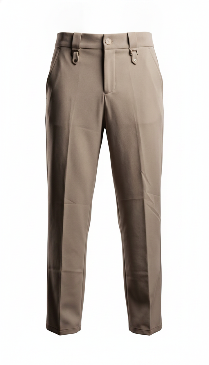 Clean Slate Trousers Straight Fit — Beige
