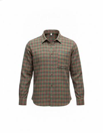SANKI Green Regular Fit Checked Button-down With Peter Pan Collar Shirt for Women