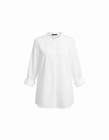 SANKI White Regular Fit With Frilled Neckline And Multicolor Buttons Shirt for Women