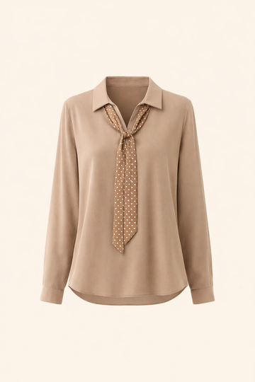 SANKI Khaki Regular Fit Casuals Shirt for Women