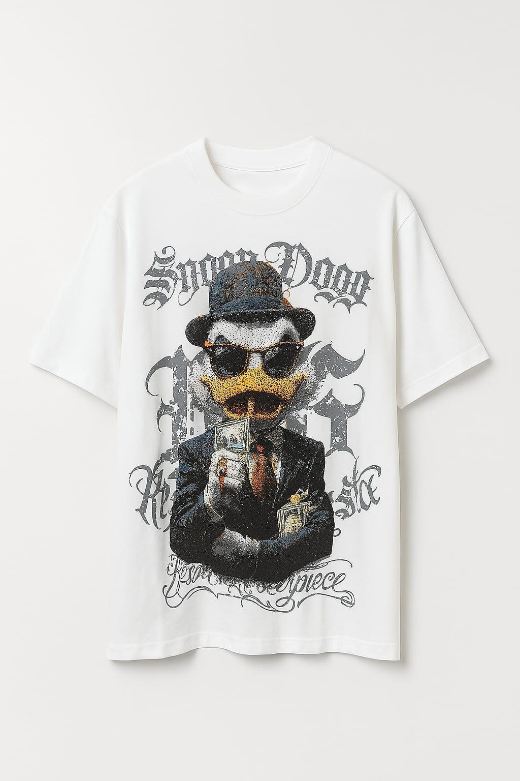 Cartoon Drop Shoulder T-Shirt - Sanki