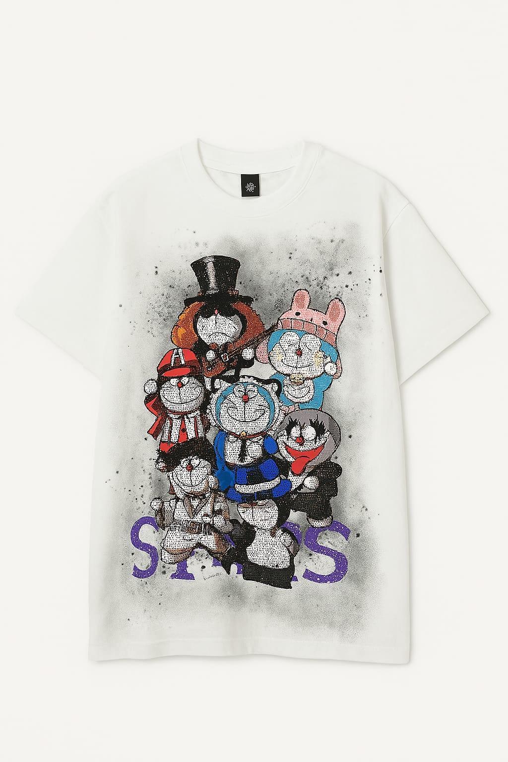 Cartoon Drop Shoulder T-Shirt - Sanki