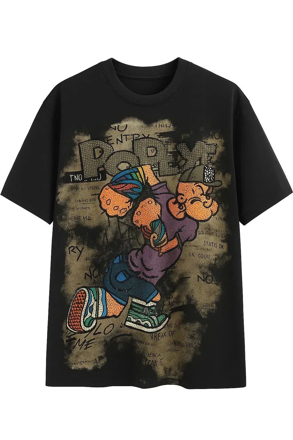Cartoon Drop Shoulder T-Shirt - Sanki
