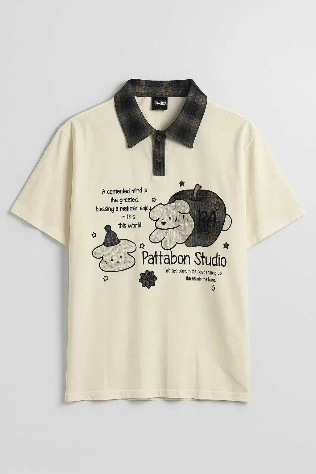 Cartoon Collar T-shirt - Sanki