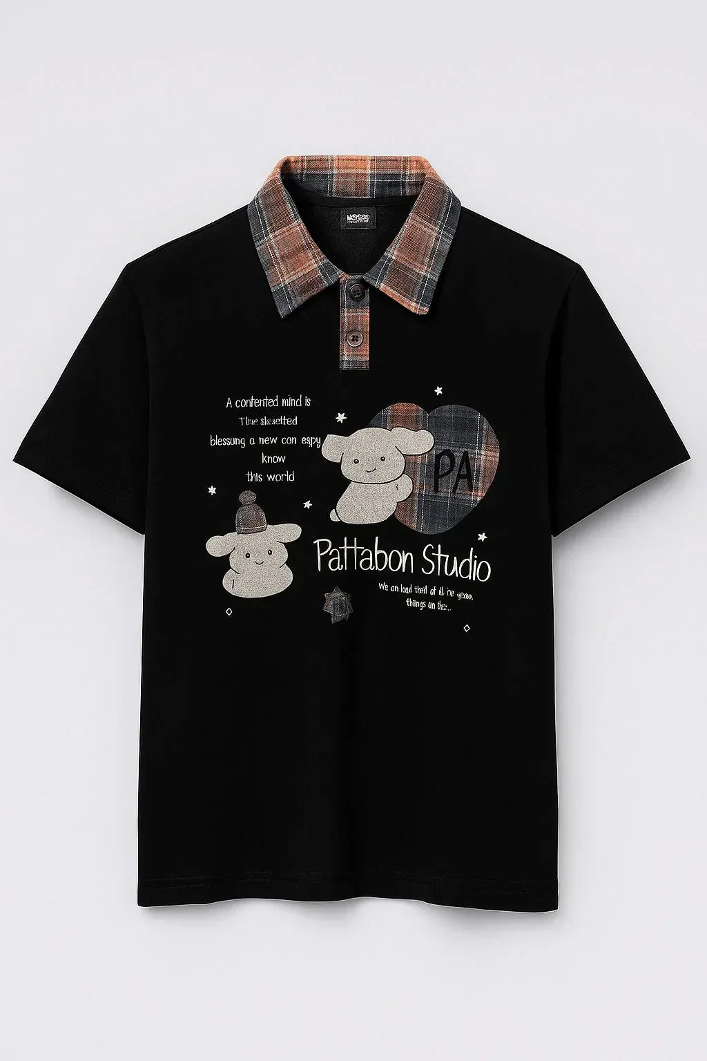 Cartoon Collar T-shirt - Sanki