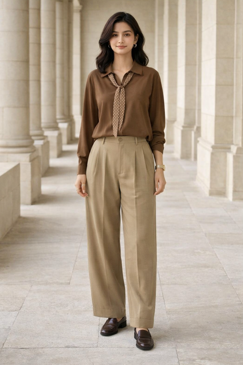 Brown Casuals Shirt by SANKI — regular fit women's streetwear