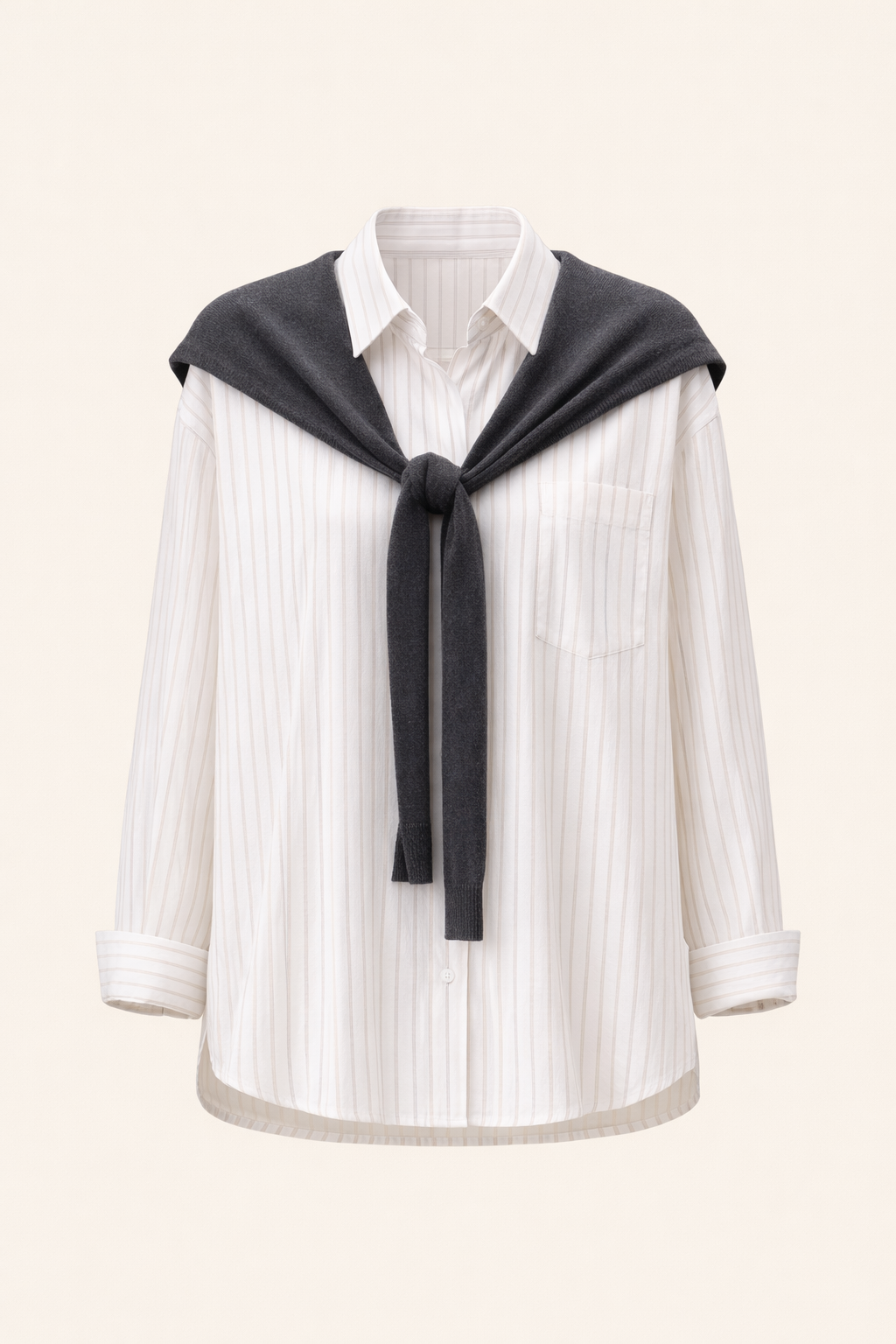 White Casuals Shirt by SANKI — regular fit women's streetwear