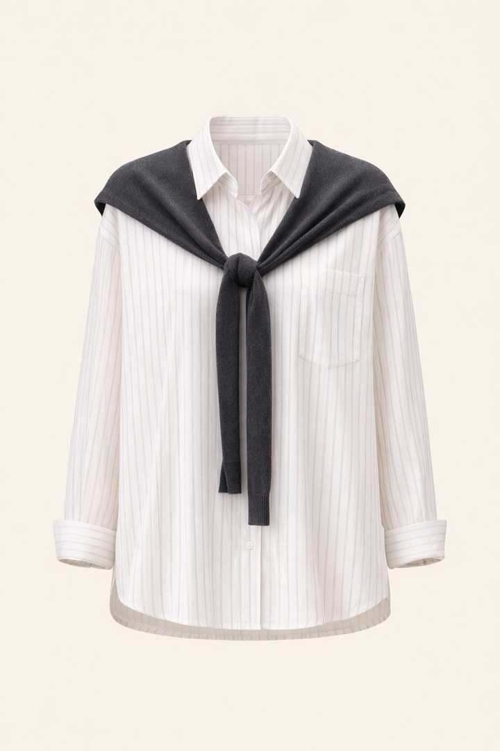 SANKI White Regular Fit Casuals Shirt for Women