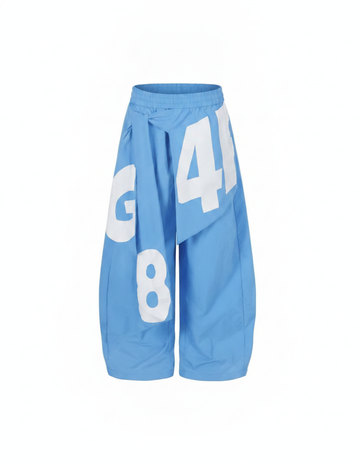 Number Game Lower — Baggy Fit, Blue
