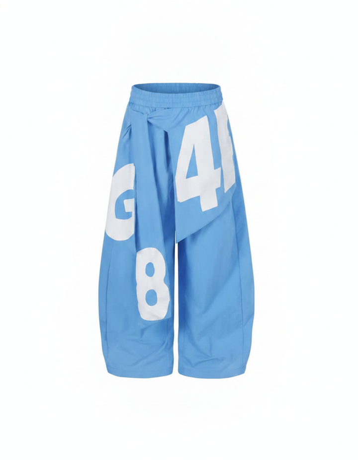 Number Game Lower — Baggy Fit, Blue