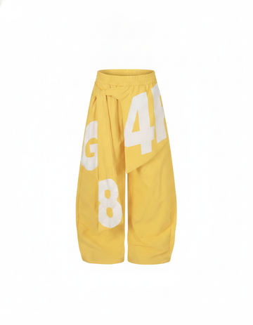 Number Game Lower — Baggy Fit, Yellow