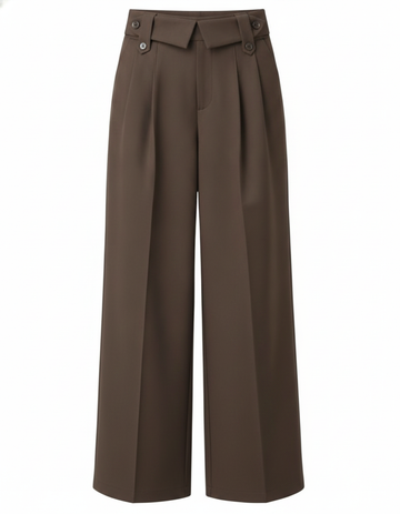 SANKI Brown Baggy Trousers for Women