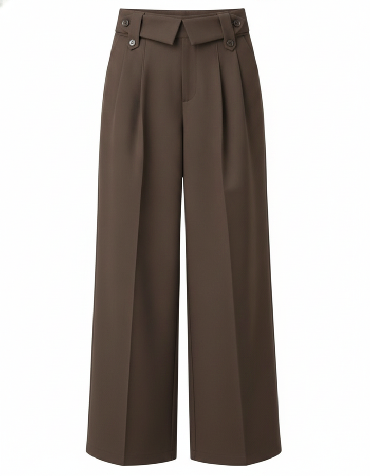 SANKI Brown Baggy Trousers for Women
