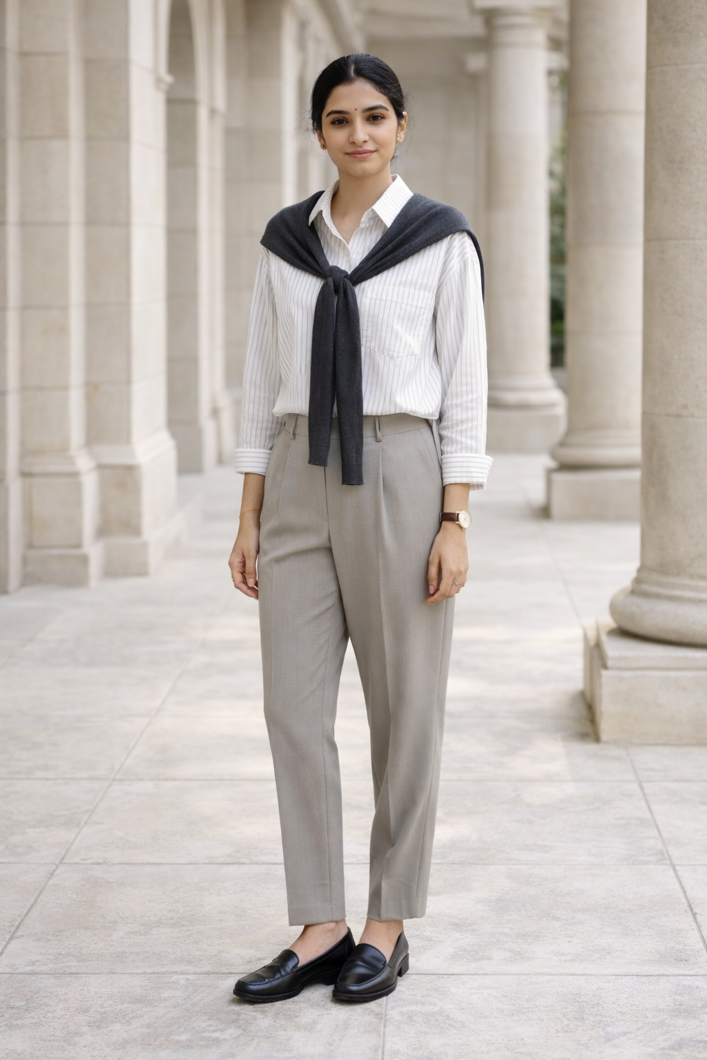 White Casuals Shirt by SANKI — regular fit women's streetwear