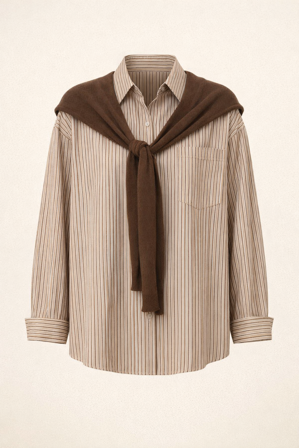 Brown Casuals Shirt by SANKI — regular fit women's streetwear