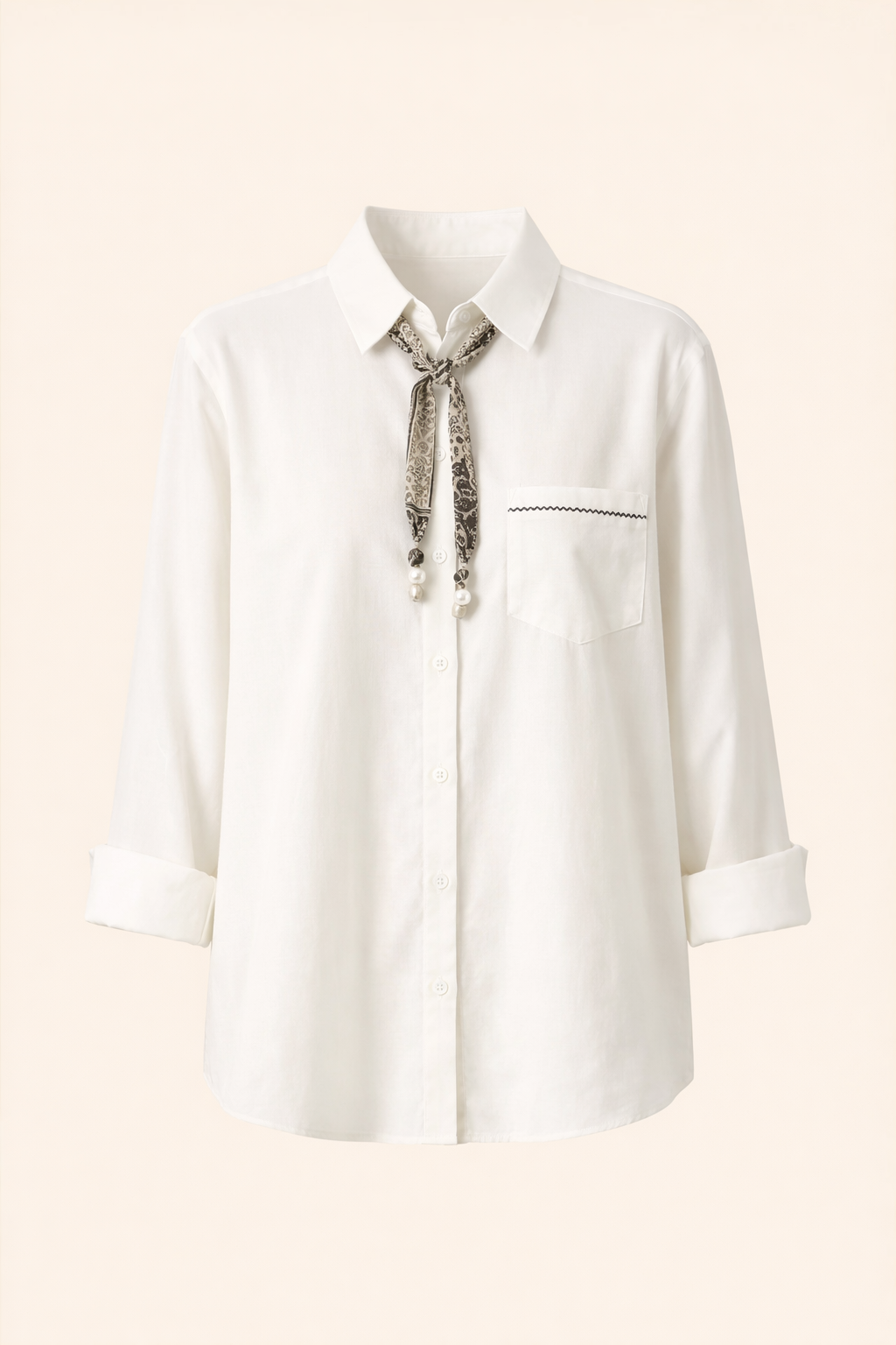 White Casuals Shirt by SANKI — regular fit women's streetwear
