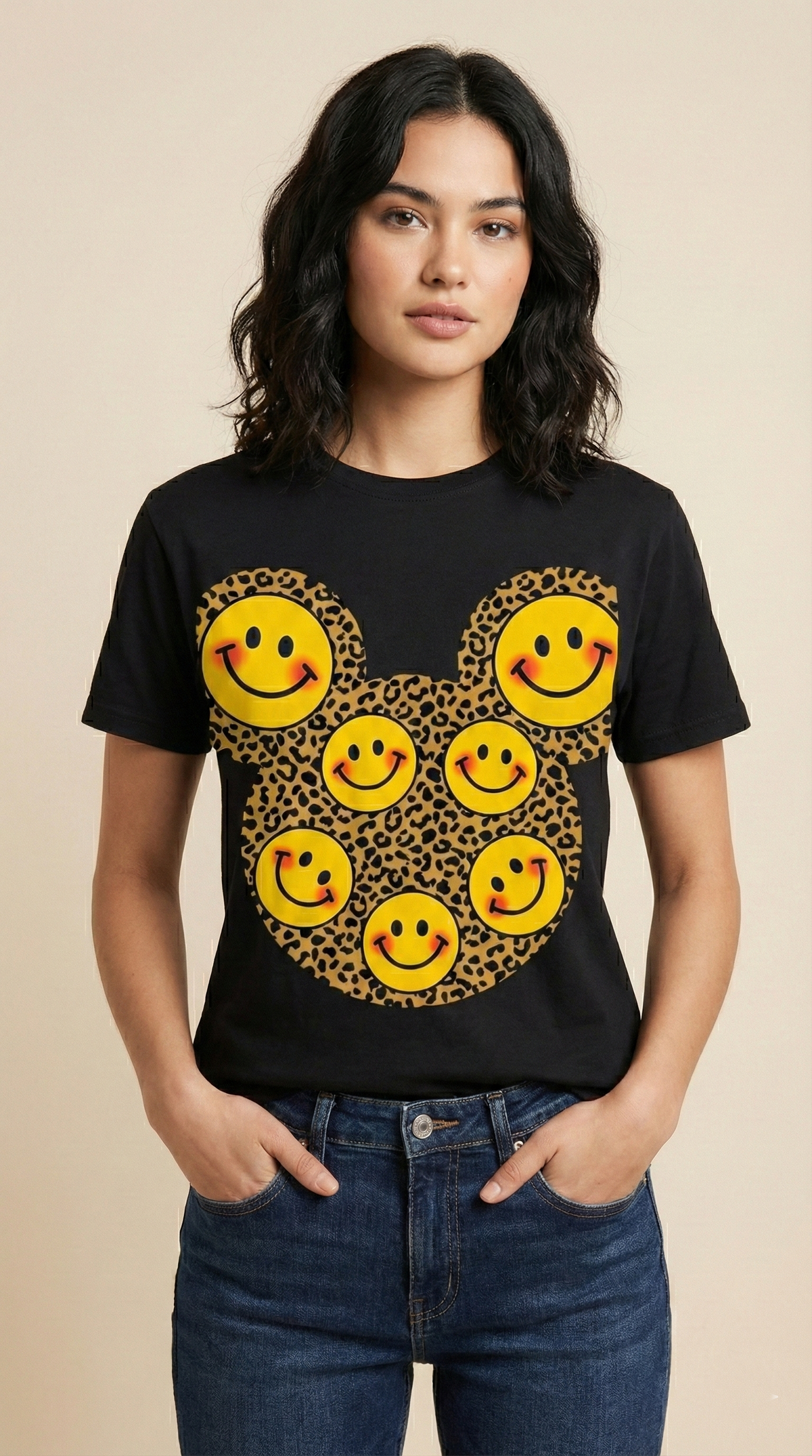 Aesthetic Smiley Print Tee — Premium Cotton Fit — view 8