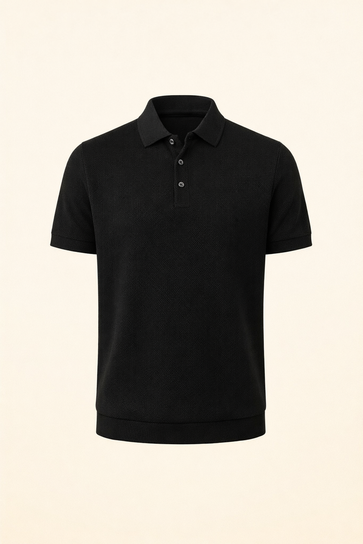 SANKI Black Relaxed Fit Casuals T-shirt for Men