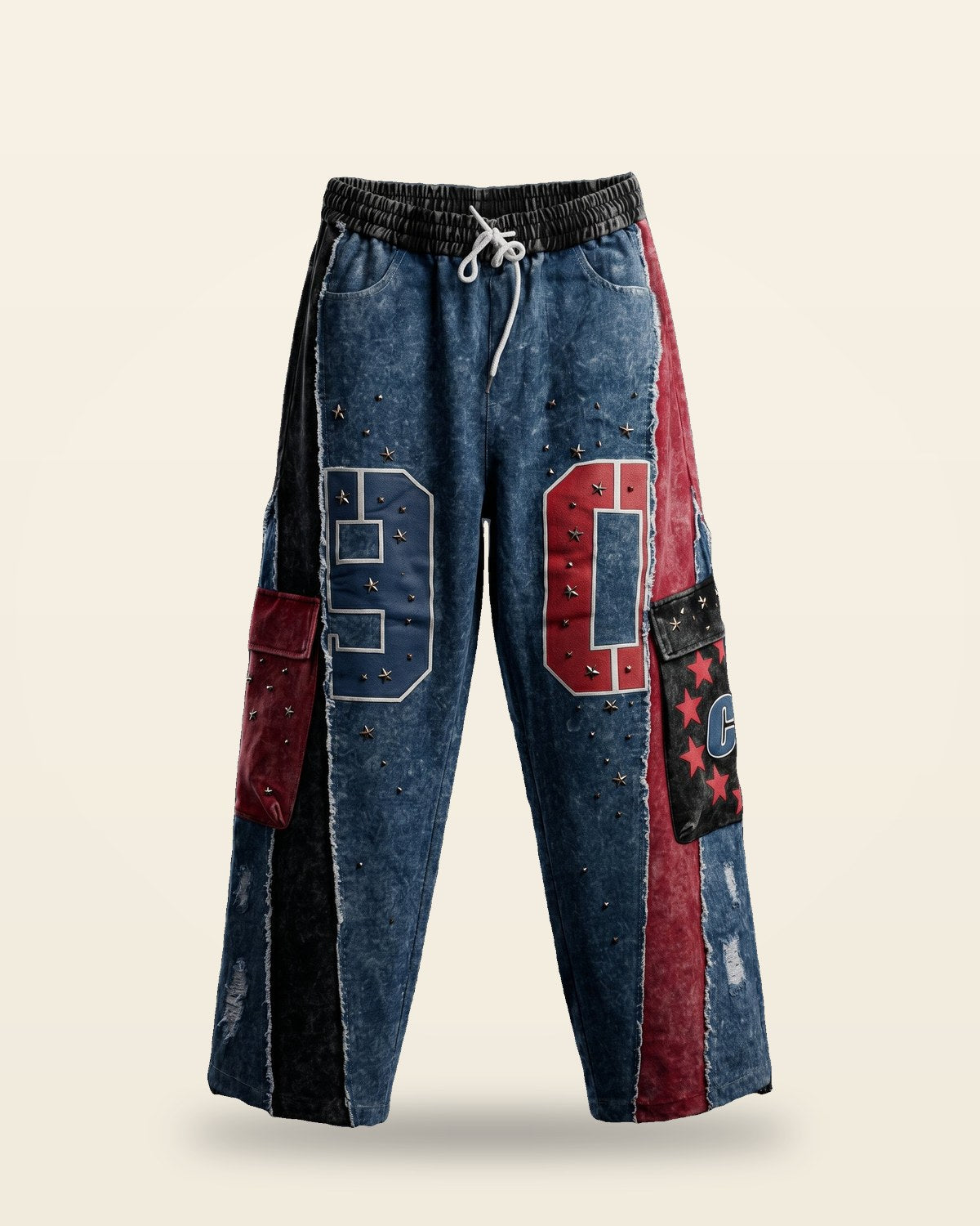 9T Denim Jeans — Tapered Fit, Elasticated Waist