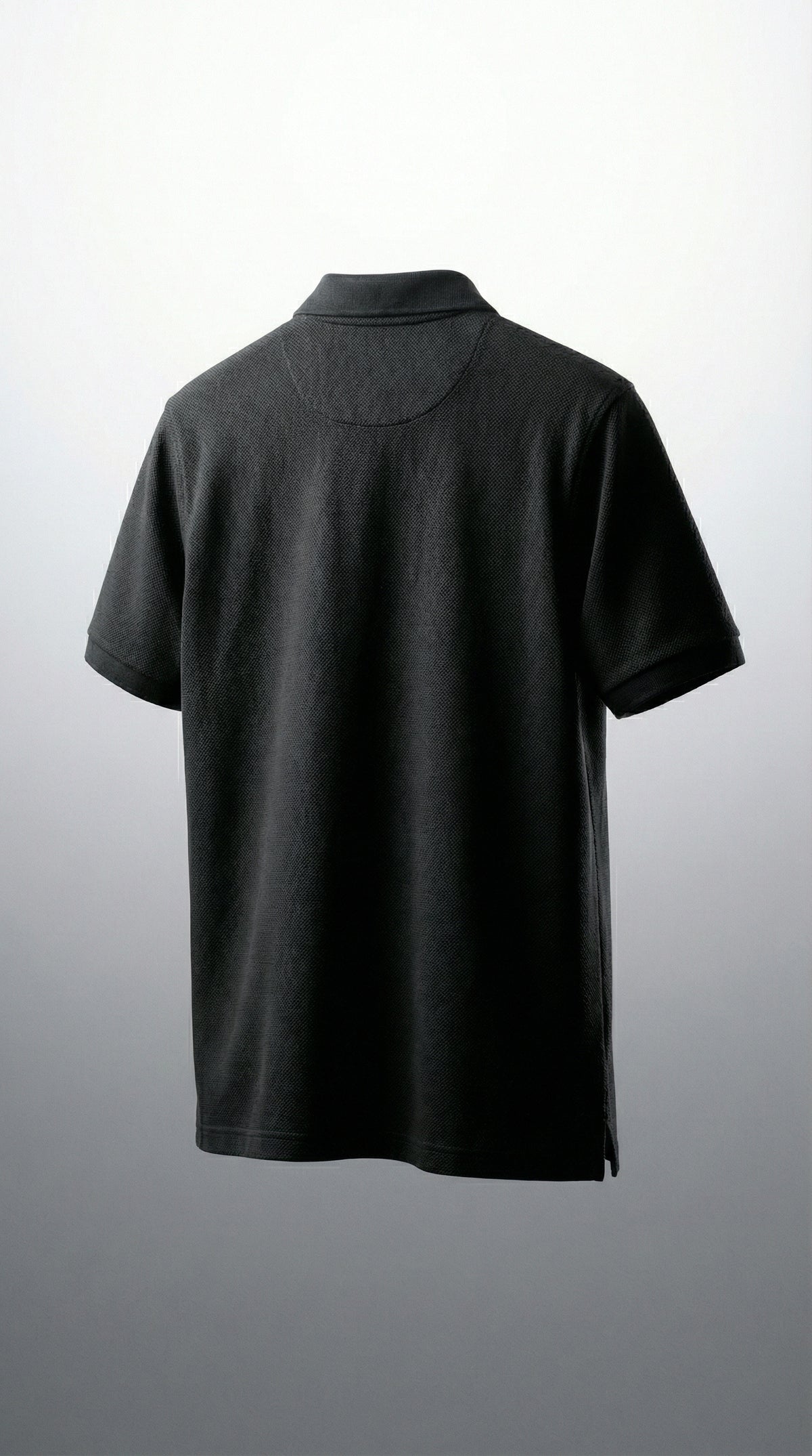 Midnight Core Polo — Black Premium Cotton Piqué — view 2