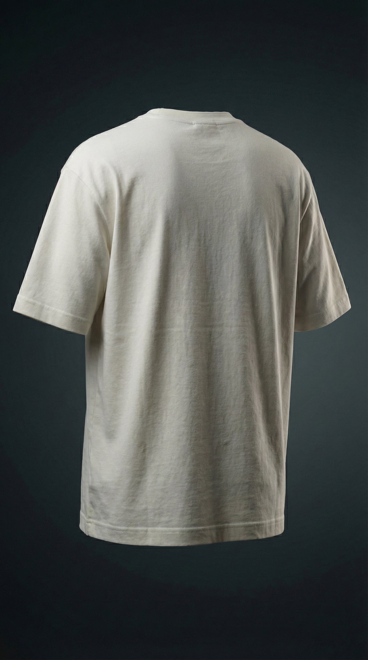 Graphic Drop-Shoulder Tee — Cream Oversized Fit — view 5