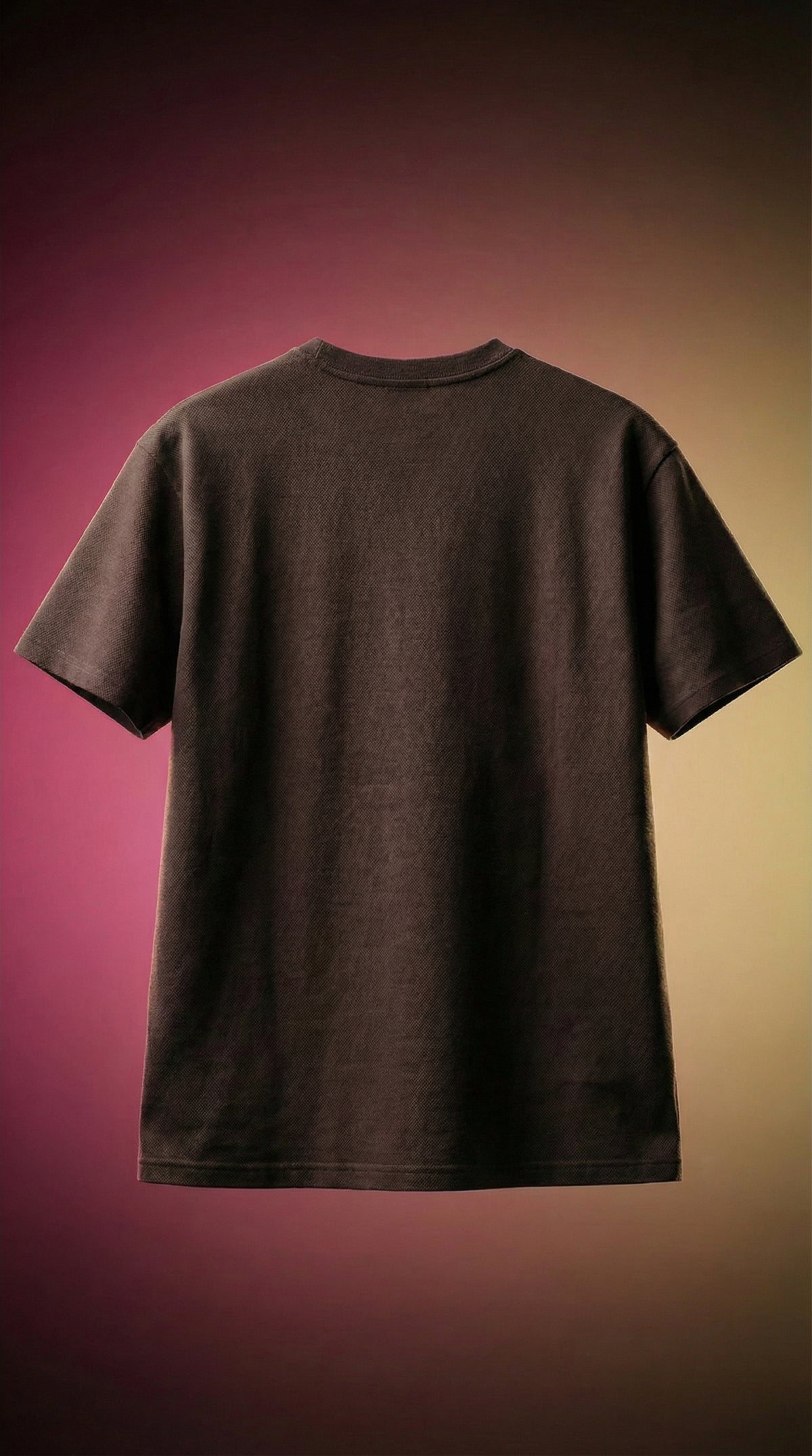 Mushroom Print Oversized Tee — Brown Drop Shoulder Fit — view 5