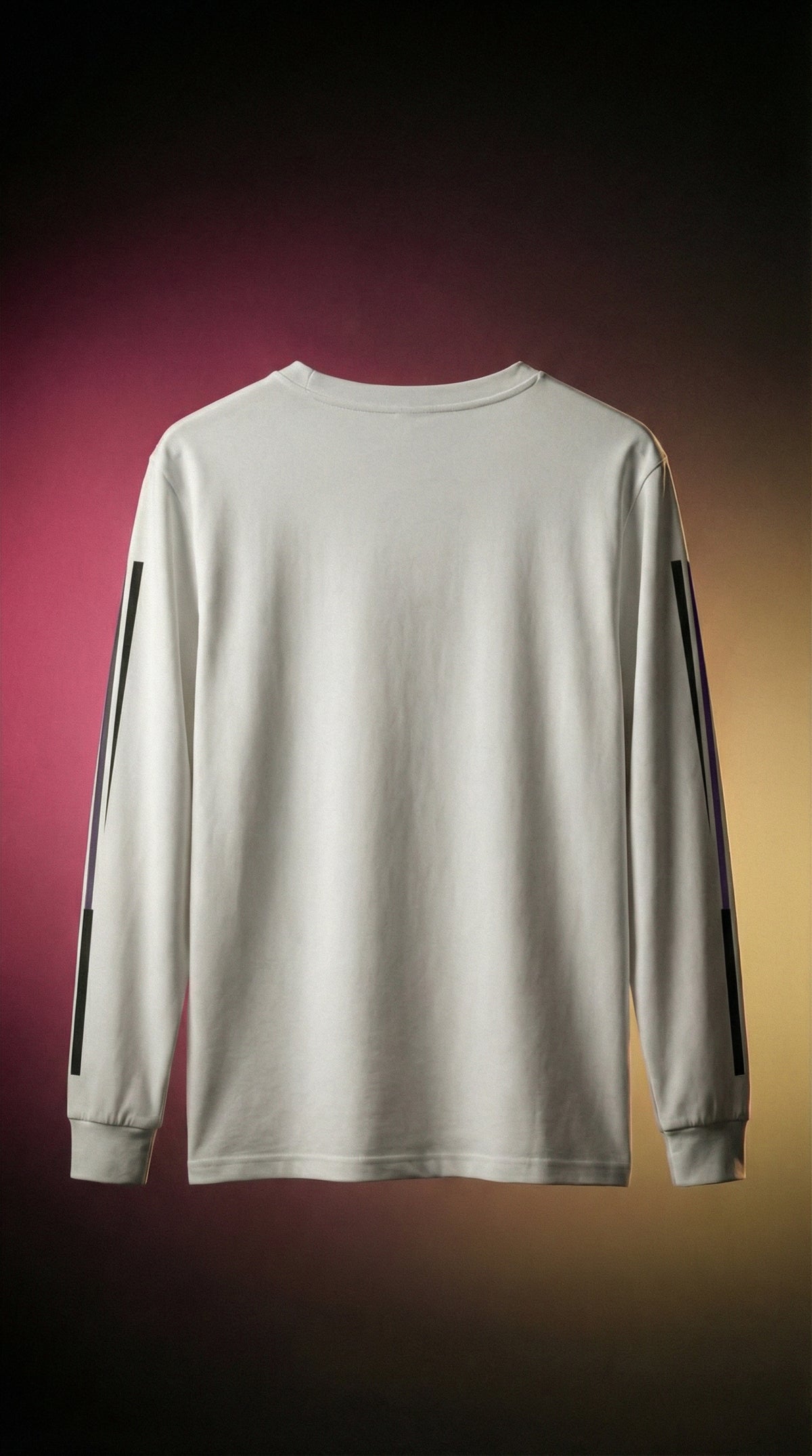 White Oversized Full Sleeve Tee — Universal Fit (M-3XL) — view 4