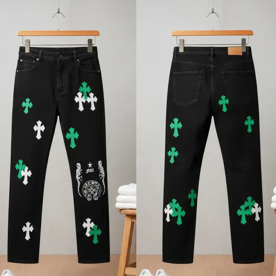 Chrome Heart Bottom Jeans - Sanki
