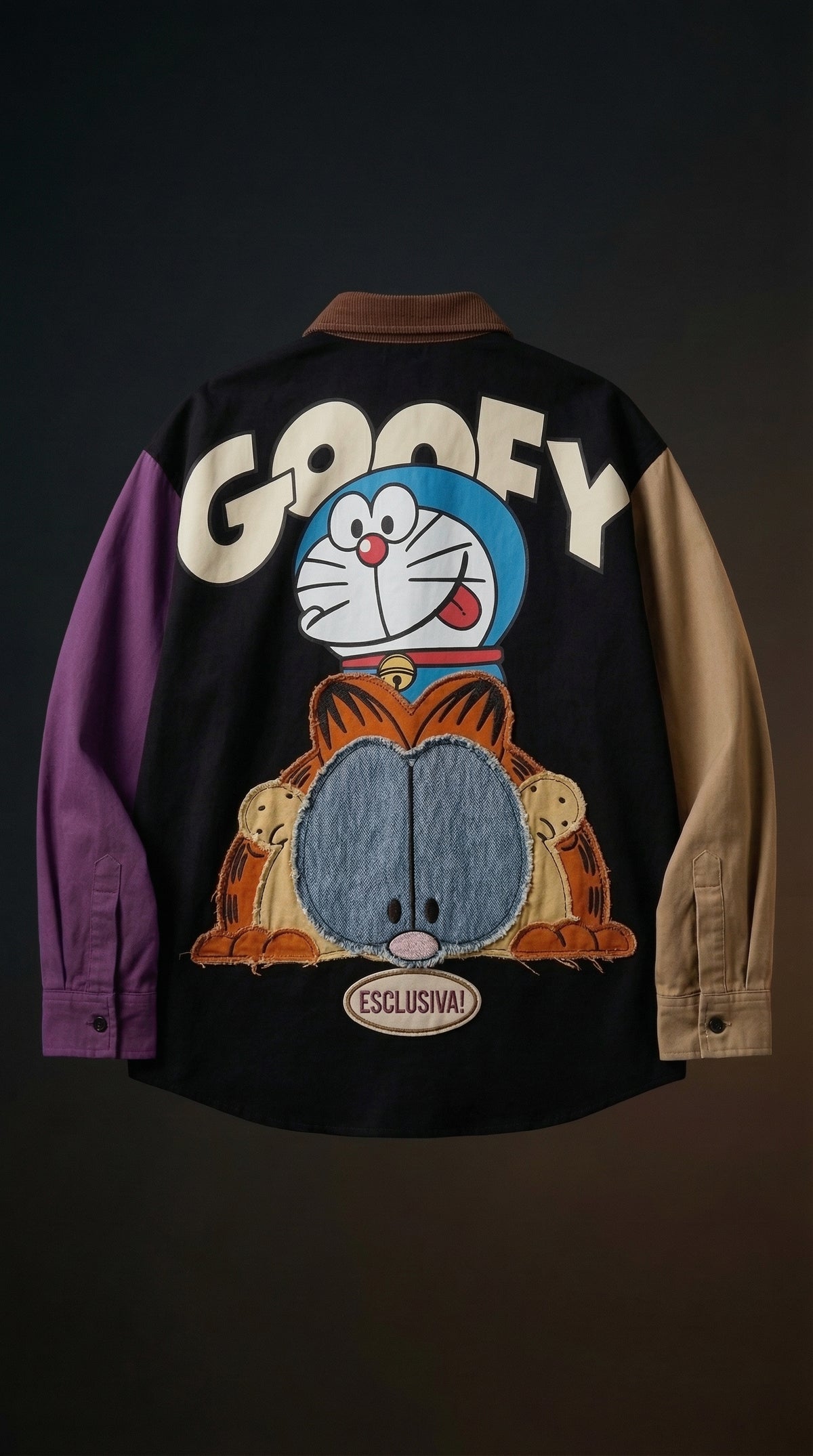 Cartoon Hound Introvert Club Oversized Shirt — Relaxed Fit — view 2
