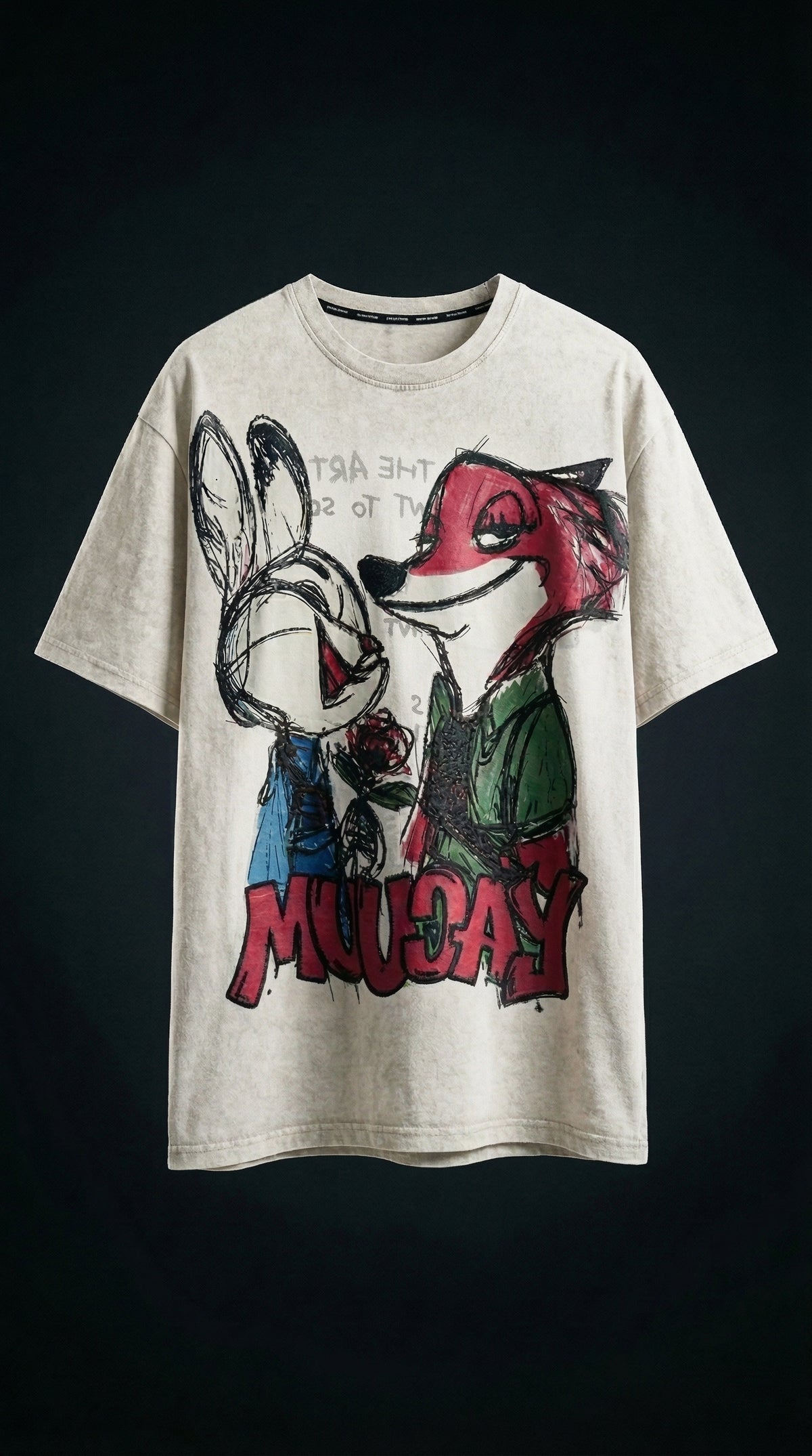 Classic Mood Oversized Tee — Premium Cotton Graphic Fit — view 2