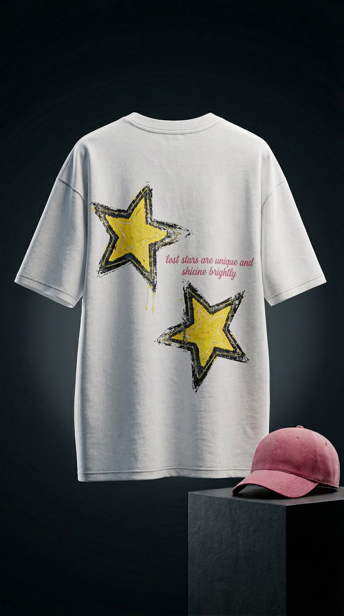 Smiley Graphic Oversized Fit Tee — Universal Sizing — view 10