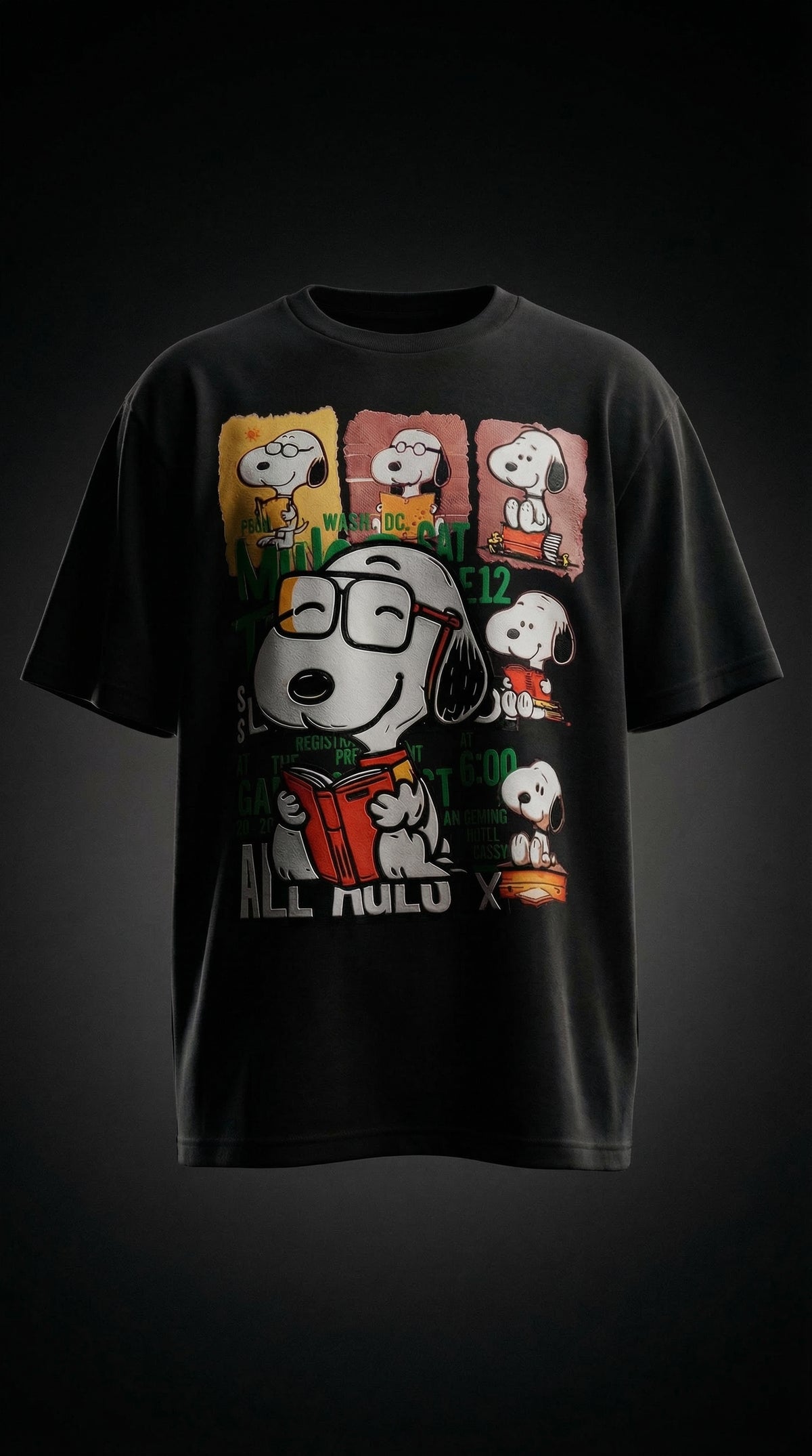Scholar Dog Oversized Tee — Premium Cotton Drop Shoulder — view 9