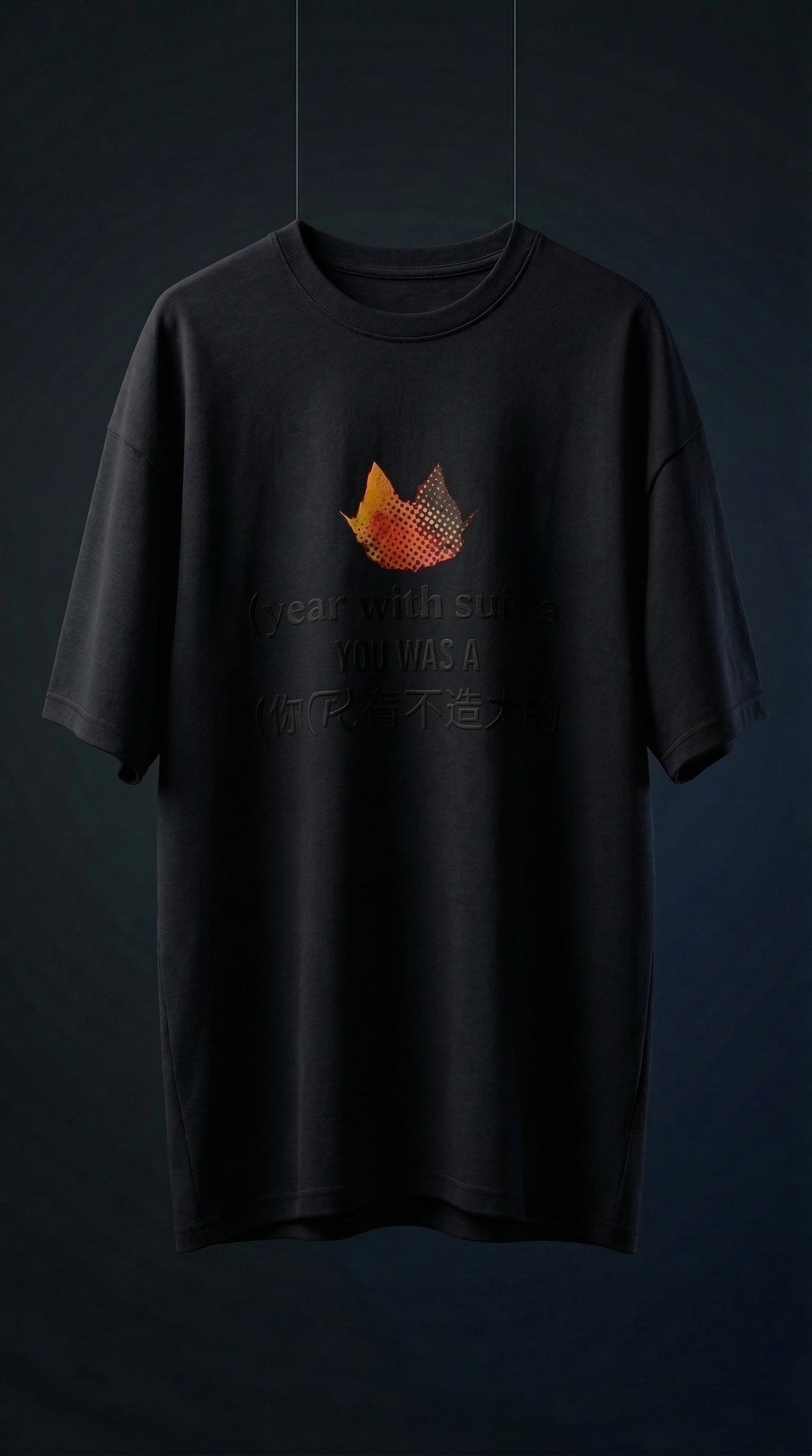Retro Graphic Oversized Tee — Premium Cotton Drop Shoulder Fit — view 7