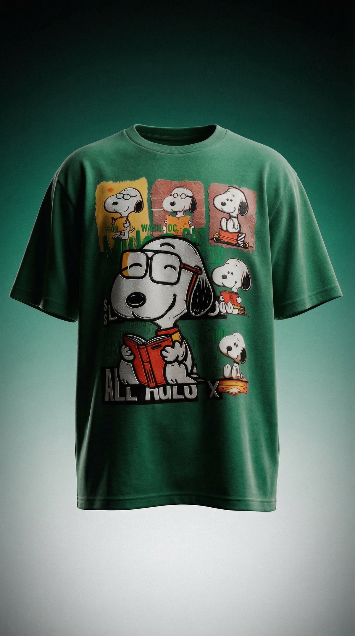 Scholar Dog Oversized Tee — Premium Cotton Drop Shoulder — view 11