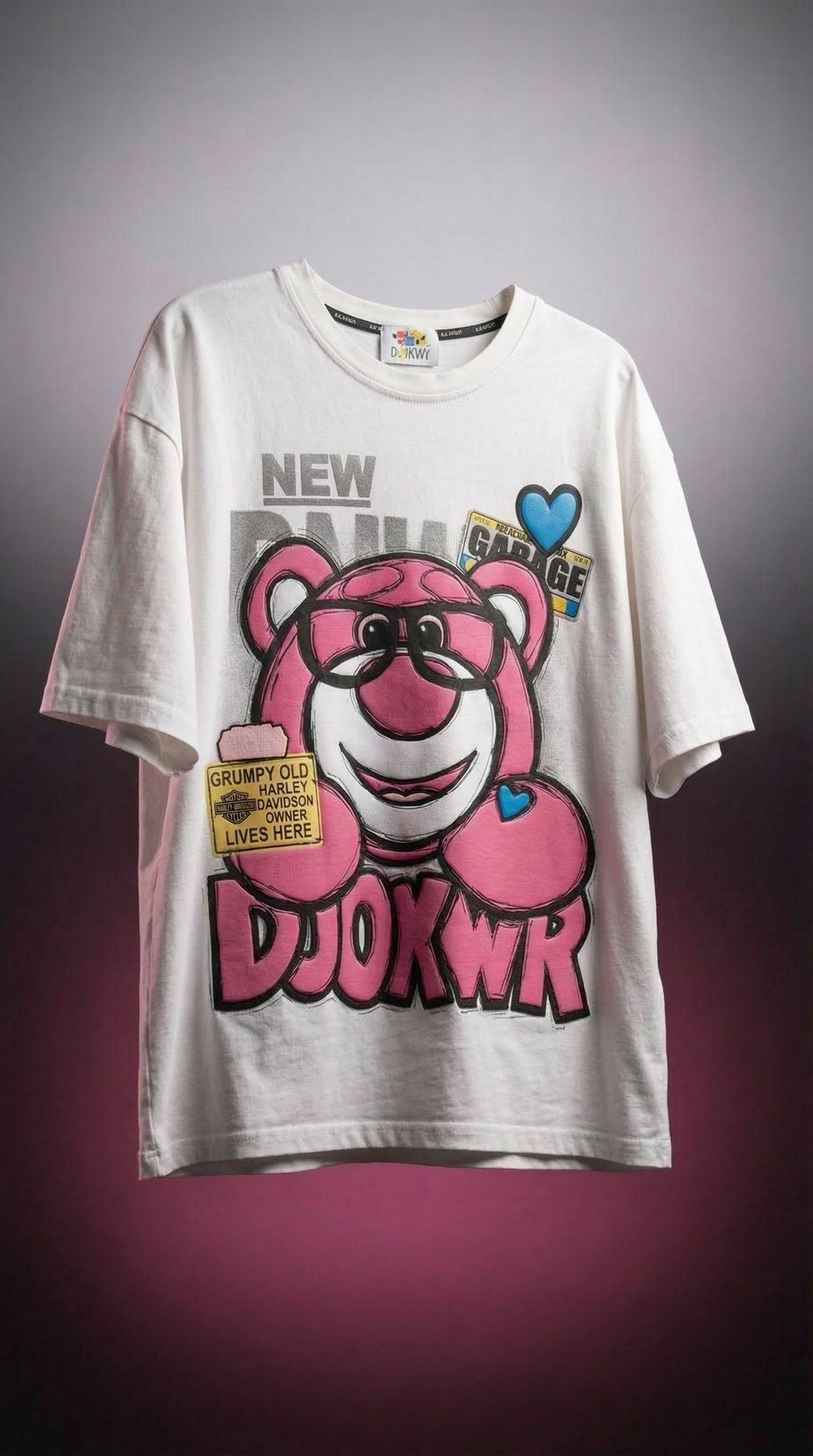 Pink Hype Teddy Oversized Tee — Soft Cotton Fit — view 11