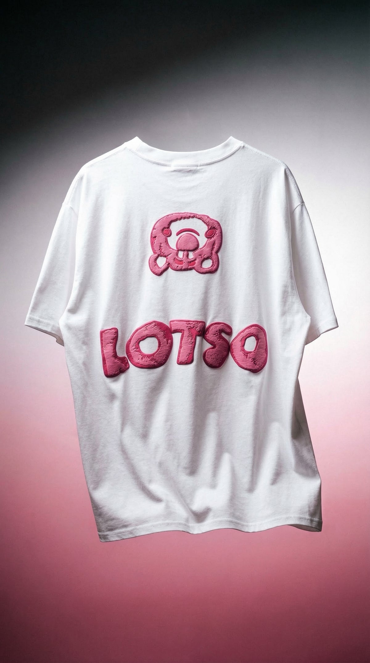 Pink Hype Teddy Oversized Tee — Soft Cotton Fit — view 12