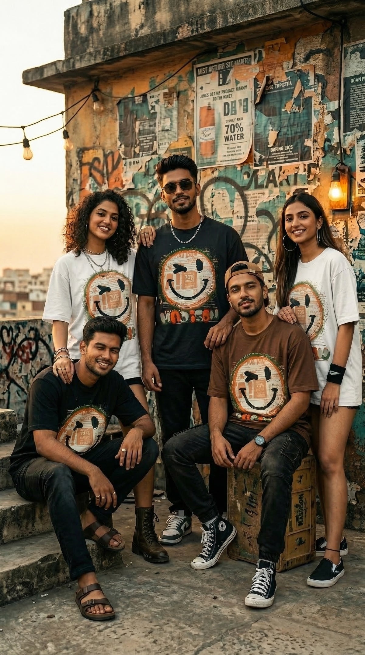 Gold Mood Oversized Tee — Bio-Washed Cotton Fit — view 7