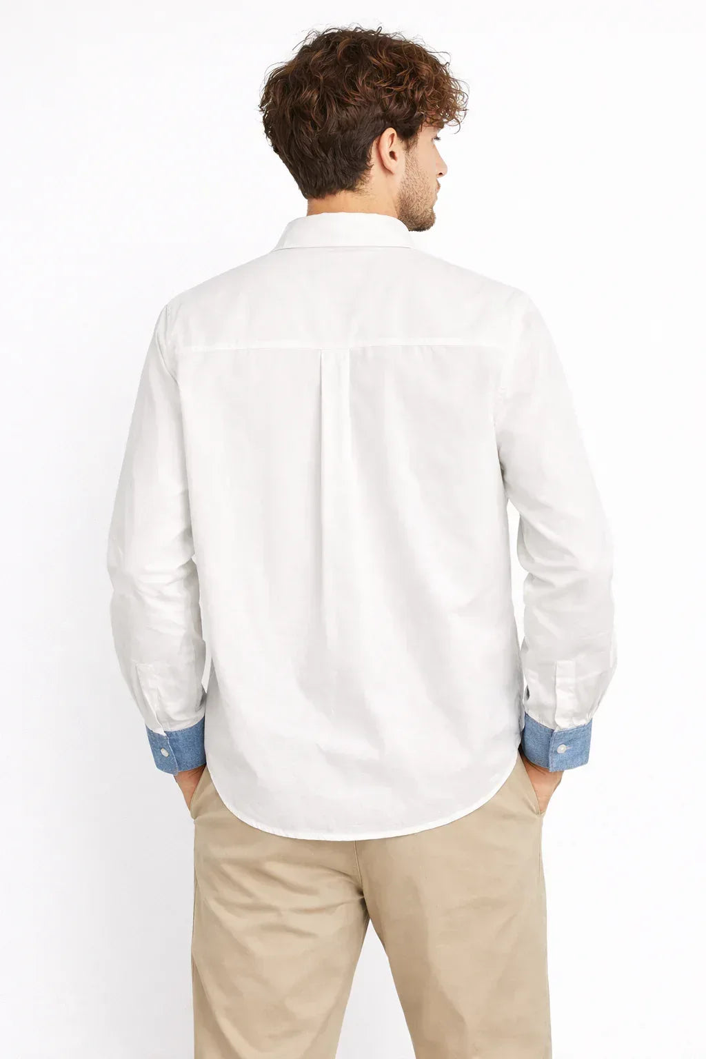 Sanki Color Block Denim and Cotton Shirt - Sanki