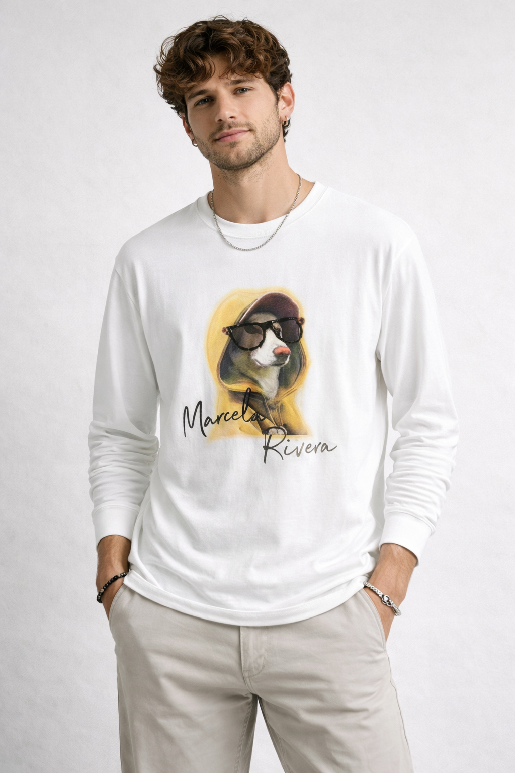 Dog Print Oversized Tee — Bio-Washed Cotton — view 2