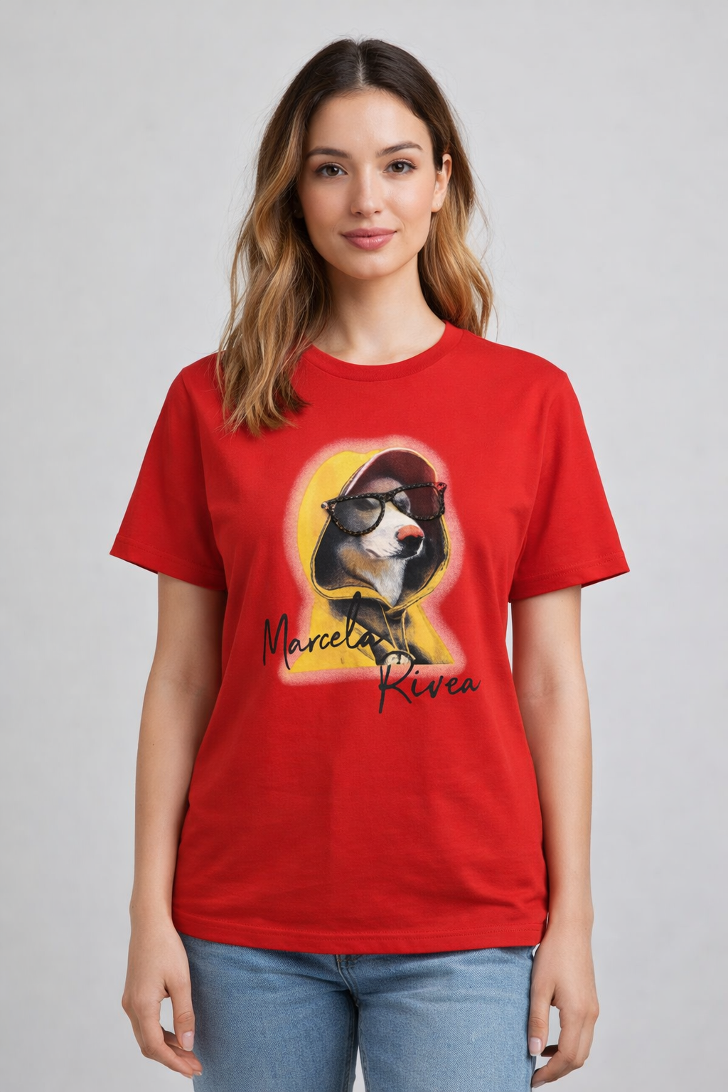 Dog Print Oversized Tee — Bio-Washed Cotton — view 7