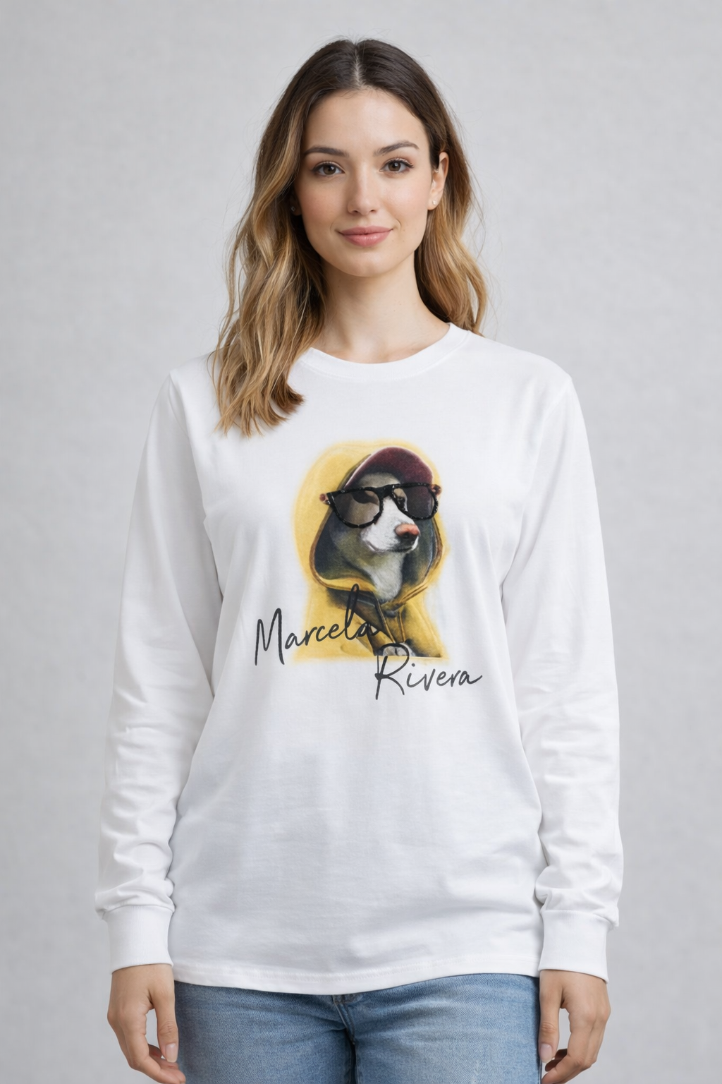 Dog Print Oversized Tee — Bio-Washed Cotton — view 8