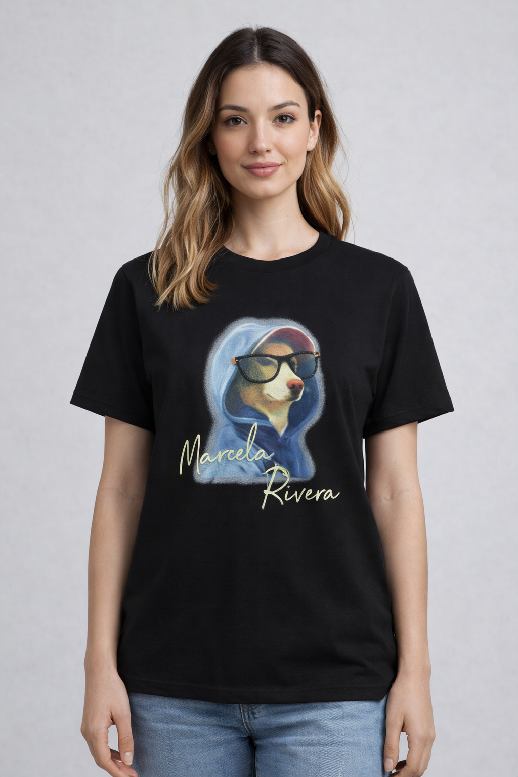 Dog Print Oversized Tee — Bio-Washed Cotton — view 9